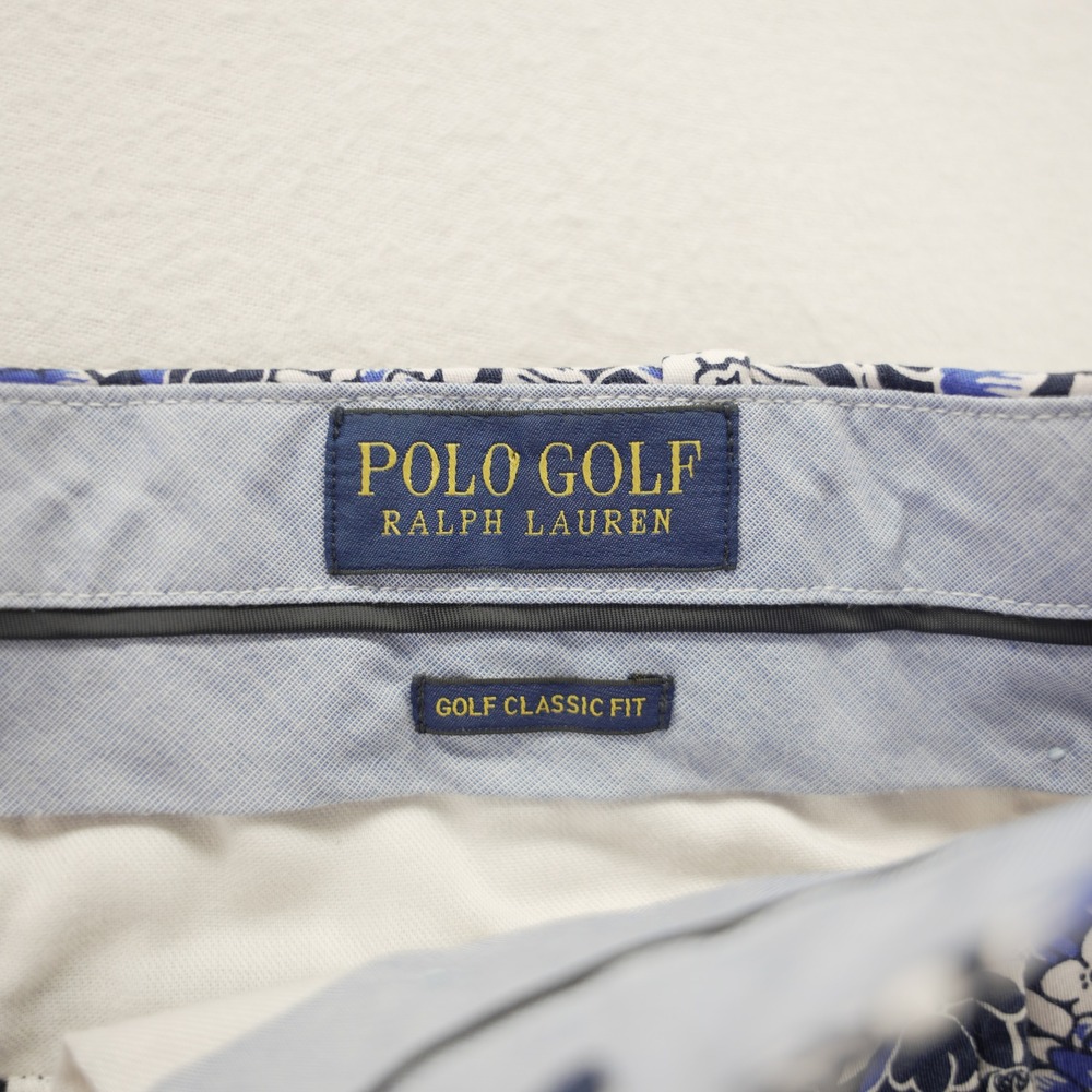 Polo Golf Ralph Lauren Mens 38 Floral Shorts Blue White Classic Fit Cotton Blend - Picture 6 of 9